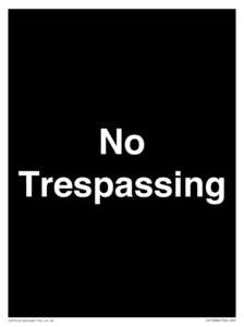 No Trespassing